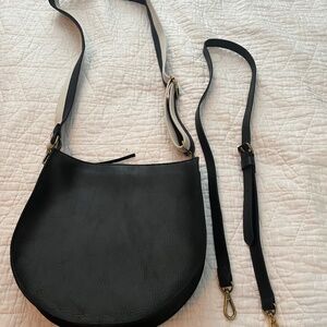 Madewell the transport black saddle bag
